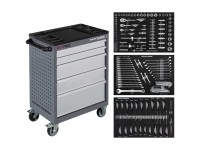 Kraftwerk Werkstattwagen Basic Line BT700 / 5 Schubladen / inkl. Werkzeug