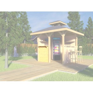 Kit ingresso bar Weka, naturale, spessore 28 mm, per oasi giardino. Accessori per pergole.