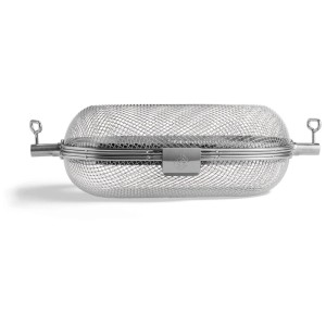 Cesto per griglia Burnhard in acciaio inox per girarrosto, capacità 5,8 l.