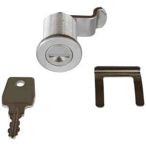 Cylindre de boîte aux lettres Huber 22 mm avec clé et fixation.