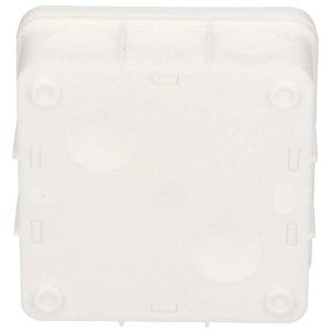 Boîte de dérivation en saillie, IP65, 85x85x38mm, blanche, pour installations électriques.