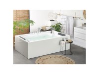 Whirlpool-Badewanne Saona freistehend Weiss 180 x 110 cm