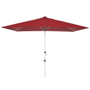Ombrellone da mercato Doppler rettangolare bordeaux 200x300 cm con manovella e protezione UV 50+.