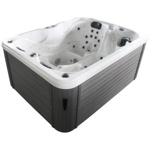 Spa extérieur Sonnenkönig Palau White, bain à remous fixe avec jets de massage et d'air.
