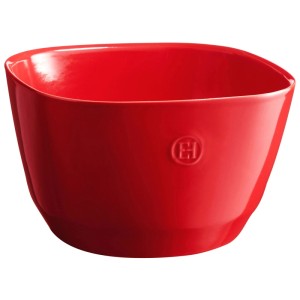 Insalatiera rossa Emile Henry in ceramica, capacità 5,5 litri.