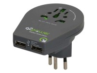 Welt-Adapter CH / IT / BRA mit USB-Stecker 10 A / 250 V Welt-Adapter CH / IT / BRA mit USB-Stecker 10 A / 250 V