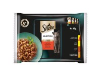 Sheba® Katzen-Nassfutter Selection in Sauce Herzhafte Komposition 85 g / 4 Stk.