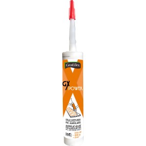 Adesivo di montaggio Grosfillex GX Power, cartuccia da 310 ml per rivestimenti murali in PVC.