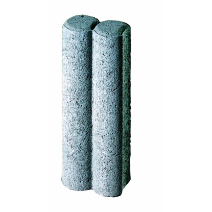 Kann Rundpalisaden-2er-Element Grau 25 x 10 x 6 cm