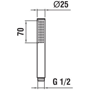 Doccetta a mano Laufen TwinStick cromata Ø 2,5 cm