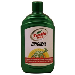 Flacone verde di cera per auto Turtle Wax Original 500 ml per una protezione duratura.