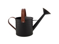 DecoFinder Giesskanne Kaneli Metall verzinkt Schwarz-Braun Gr. S