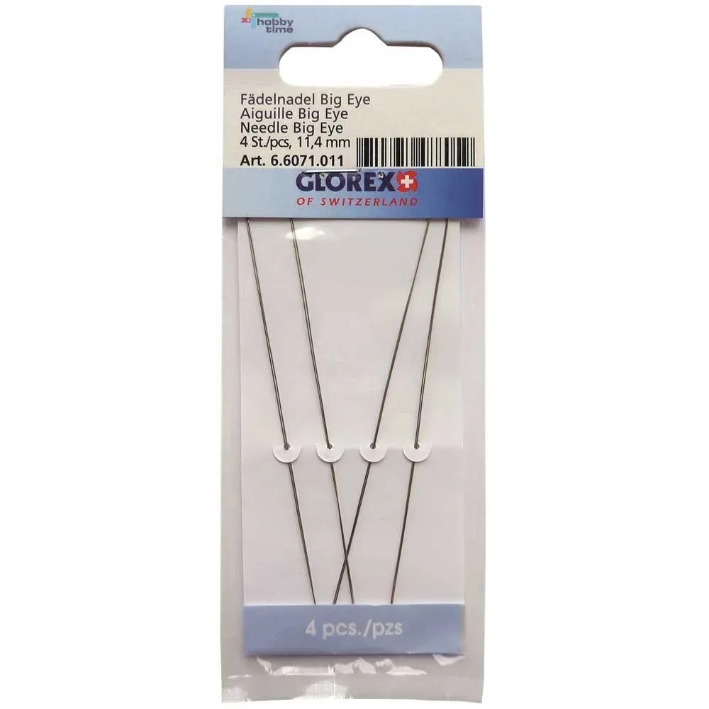 Hellery Perlennadeln Big Eye - 2 Größen Set Mit Aufbewahrungskoffer Für Perlenarbeiten