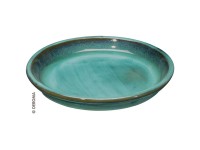 Deroma Untersetzer Kinfolk Ton glasiert Türkis Ø 27 cm