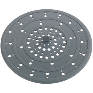 Wenko Filtre de vidange en silicone gris, Ø 12 cm, pour cuisine et salle de bain.