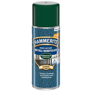 Hammerite Metall-Schutzlack Hammerschlag Dunkelgrün, 400ml Dose.