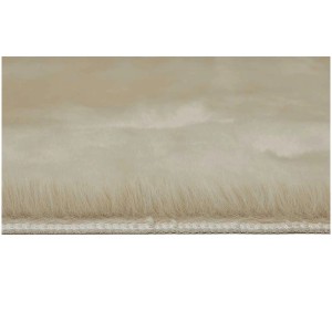 Cuscino per sedia Coste beige in poliestere, 40x40 cm, dettaglio della superficie morbida.