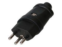 Max Hauri Stecker TH strong T12 PVC/PA Schwarz / 250 V / 10 A Max Hauri Stecker TH strong T12 PVC/PA Schwarz / 250 V / 10 A