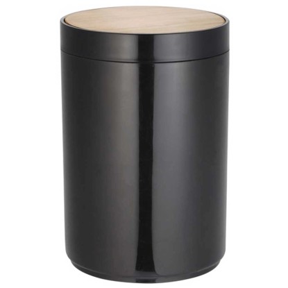 MSV Mülleimer Oslo mit Kippdeckel Schwarz matt 5 l