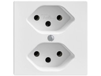 Feller Prise double EdizioDue insert avec plaque frontale T13 Blanche