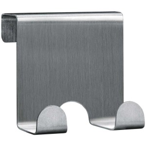 Kleine Wolke Türhaken Double Door aus Edelstahl Chrom für Türfalz, zwei Haken.