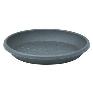 Sottovaso antracite Geli Cylindro, Ø 37 cm, per vasi da fiori, protegge le superfici.