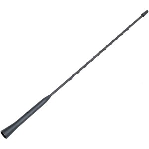 Antenna auto nera, 41 cm, per una migliore ricezione radio.