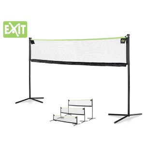 EXIT rete sportiva regolabile, 155x300cm, nera. Rete multifunzionale per gioco e divertimento, regolabile in 3 altezze.