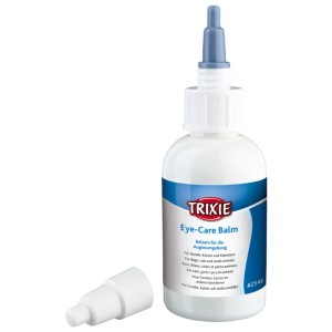 Trixie cura occhi per animali domestici, flacone da 50 ml con applicatore e tappo blu.