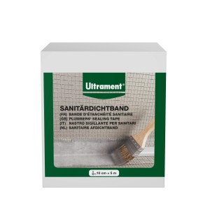 Nastro sigillante sanitario Ultrament, rotolo 10cm x 5m per sigillare bagno e sanitari, impermeabile e flessibile.