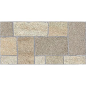 Piastrella in gres porcellanato Opera Petra Beige, 30x60 cm, effetto pietra per interni ed esterni.