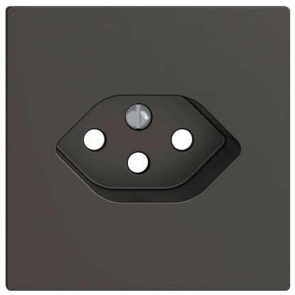 Feller Steckdose Frontplatte EdizioDue 1 x T13 Schwarz