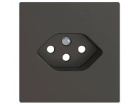 Feller Steckdose Frontplatte EdizioDue 1 x T13 Schwarz