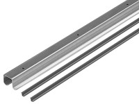 Hettich TopLine 27 Doppellauf- und Führungsprofil 2 m Stahl / Kunststoff Weiss