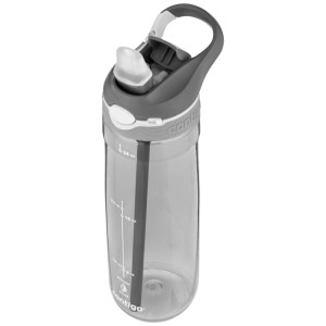 Borraccia grigia Contigo Ashland, 720 ml, con cannuccia e maniglia.