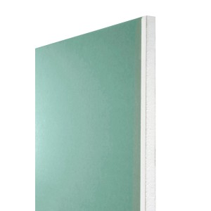 Pannello composito in cartongesso Multiboard con laminazione in polistirene per isolamento termico e acustico.