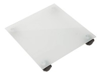 Pflanzenroller Glas Mattweiss eckig 35 cm x 35 cm