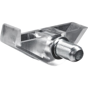 Support d'étagère Hettich, plastique transparent, 8 pièces, vue détaillée.