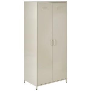 Beliani Armoire de bureau Varna beige clair 170 x 76 x 50 cm