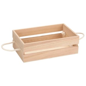 Glorex scatola in legno con corda, 21x13x7 cm, legno di pino, ideale per l'artigianato e lo stoccaggio.