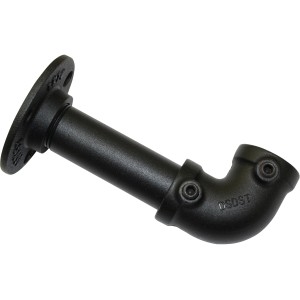 Supporto nero Gardinia Industrial Home per bastone per tende, lunghezza 10 cm.