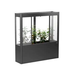 Serre Biohort Florentina pour potager surélevé, 2x1 m, gris foncé métallisé. Accessoire pour potagers surélevés.