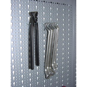 Ganci per pannello forato Küpper, set da 12 in 2 dimensioni per appendere utensili.