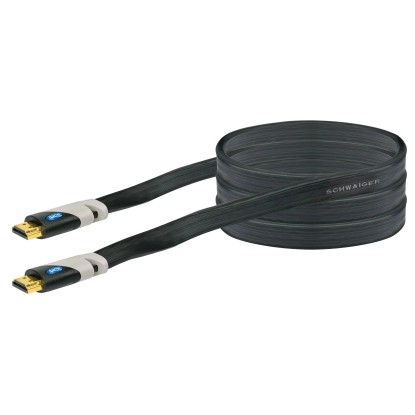 Schwaiger Cavo piatto HDMI High-Speed con Ethernet Nero 1,5 m