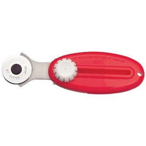 NT Cutter RO-2P cutter rotatif rouge pour couper papier, tissu et cuir.