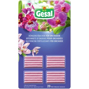Bastoncini fertilizzanti per orchidee Gesal, 20 pezzi, per fioriture durature.
