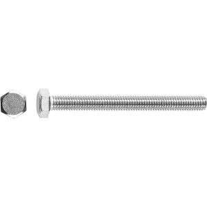 Vite a macchina LUX M6 x 50 mm, acciaio inox, filettatura completa, 50 pezzi