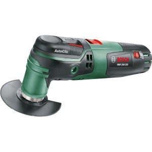 Outil multifonction Bosch PMF 250 CES avec lame de scie pour travaux de rénovation.