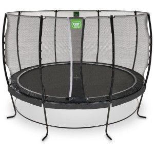 Trampolino da giardino nero Exit Lotus Classic Ø 366 cm con rete di sicurezza.