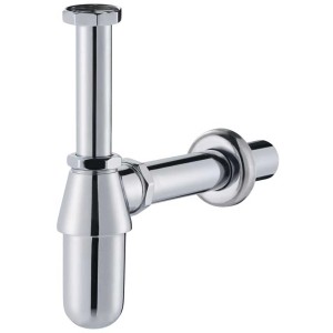 Sifone in ottone cromato, 1 1/4 di pollice, Ø 40 mm, per lavelli.